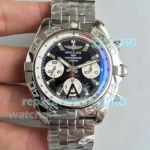 JF Factory Swiss 7750 Breitling Chronomat B01 Chronograph Watch Black Dial 